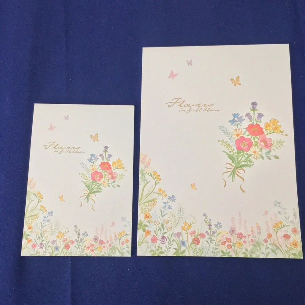 Floral Stationery Set with Sharpie Markers